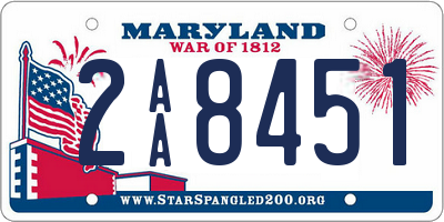 MD license plate 2AA8451