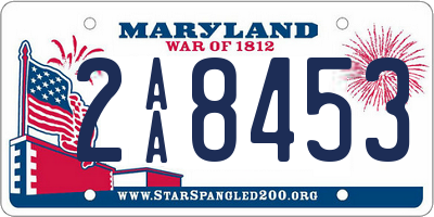 MD license plate 2AA8453