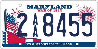 MD license plate 2AA8455