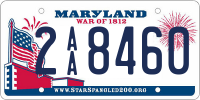 MD license plate 2AA8460