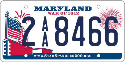 MD license plate 2AA8466