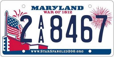 MD license plate 2AA8467