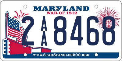 MD license plate 2AA8468