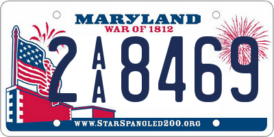 MD license plate 2AA8469