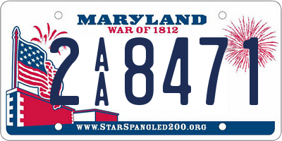 MD license plate 2AA8471