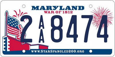 MD license plate 2AA8474