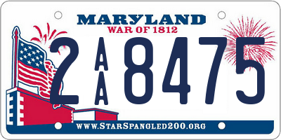 MD license plate 2AA8475