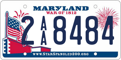 MD license plate 2AA8484