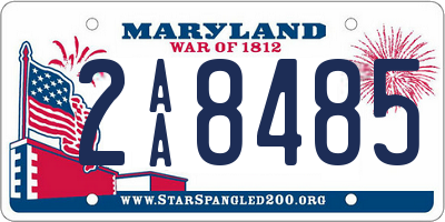 MD license plate 2AA8485