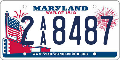 MD license plate 2AA8487