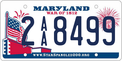 MD license plate 2AA8499
