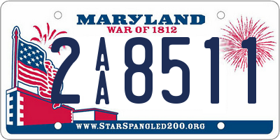 MD license plate 2AA8511