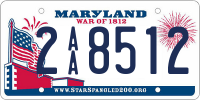 MD license plate 2AA8512