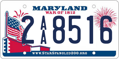 MD license plate 2AA8516