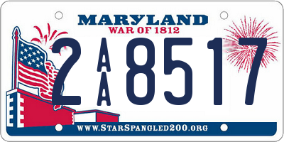 MD license plate 2AA8517