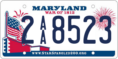 MD license plate 2AA8523