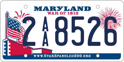 MD license plate 2AA8526