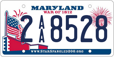 MD license plate 2AA8528