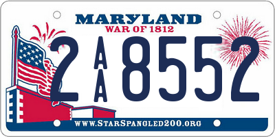 MD license plate 2AA8552