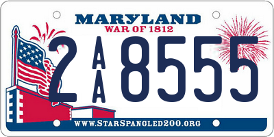 MD license plate 2AA8555