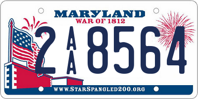 MD license plate 2AA8564
