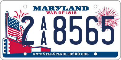 MD license plate 2AA8565