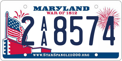 MD license plate 2AA8574