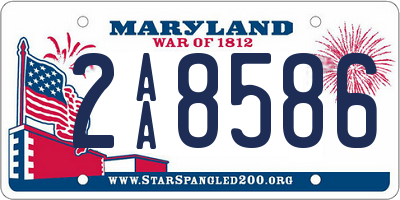 MD license plate 2AA8586