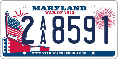 MD license plate 2AA8591