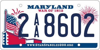 MD license plate 2AA8602