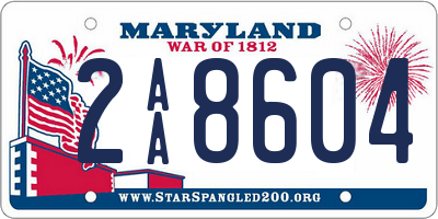 MD license plate 2AA8604