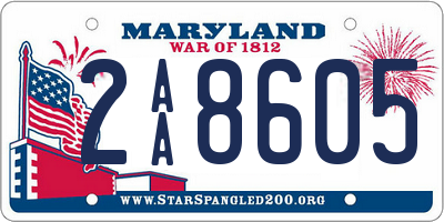 MD license plate 2AA8605