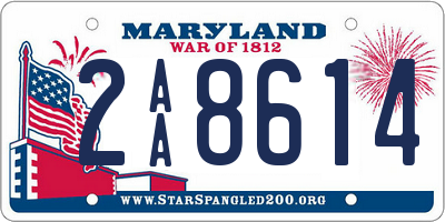 MD license plate 2AA8614