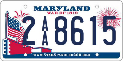MD license plate 2AA8615