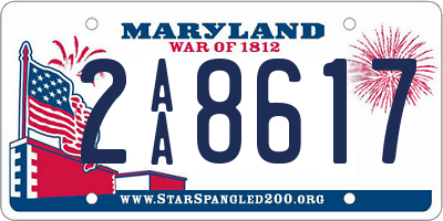 MD license plate 2AA8617