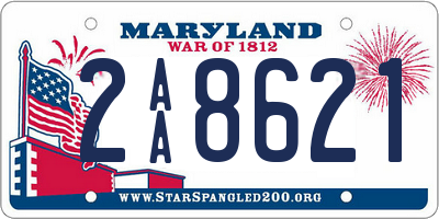 MD license plate 2AA8621