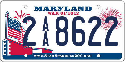 MD license plate 2AA8622