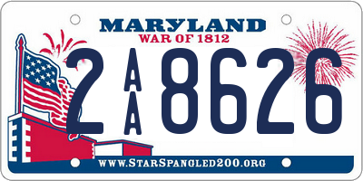 MD license plate 2AA8626