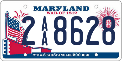 MD license plate 2AA8628