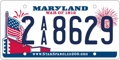 MD license plate 2AA8629