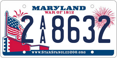 MD license plate 2AA8632