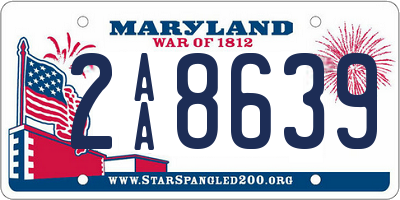 MD license plate 2AA8639