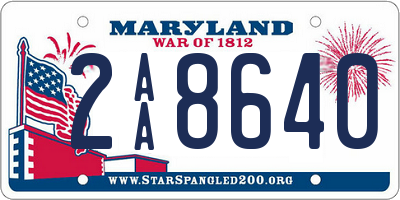 MD license plate 2AA8640