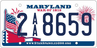 MD license plate 2AA8659