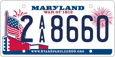 MD license plate 2AA8660