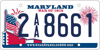 MD license plate 2AA8661