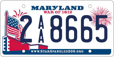 MD license plate 2AA8665