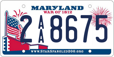 MD license plate 2AA8675
