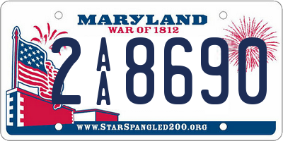 MD license plate 2AA8690