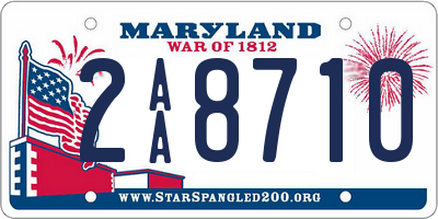 MD license plate 2AA8710